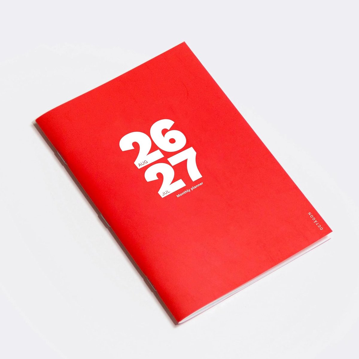 Thijox - Grote Academische Maandplanner 2026-2027, 12 Maanden, A4 Formaat, Zachte Rode Omslag, Ideaal voor School en Organisatie