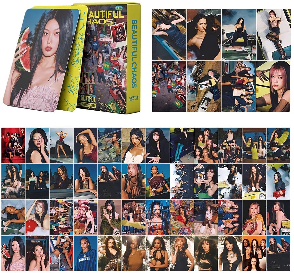Dailygoods- Fotokaarten Set 55 Stuks - Tweezijdige Fotokaarten - Hoogwaardig Papier - Duurzaam - Milieuvriendelijk - Afmetingen 86 x 57 mm - Lomo Kaarten