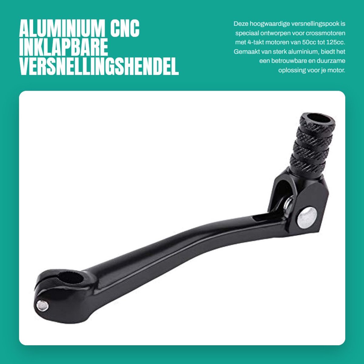 Dailygoods- Shifter Aluminium CNC - Inklapbare Hendel - Geschikt voor Crossmotoren 50cc/90cc/110cc/125cc - Duurzaam - Hoge Sterkte - Eenvoudig Ontwerp - Versnellingspook