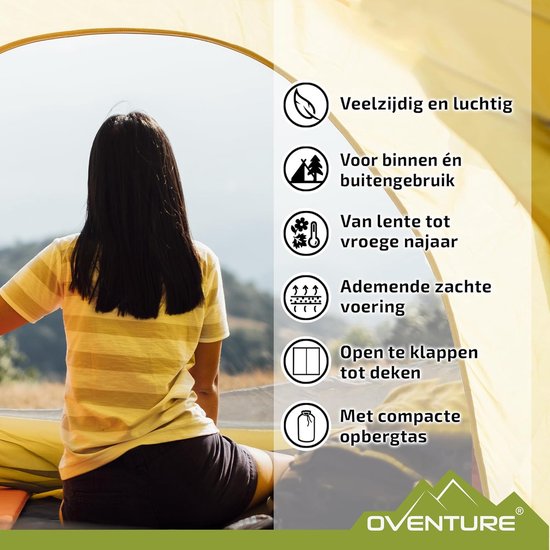 Thijox - Oventure SleepPlus Slaapzak 190x80 cm | 100% Pongee Polyester | Waterafstotend | Lichtgewicht | Indoor & Outdoor | Perfect voor Kamperen, Fes — afbeelding 5