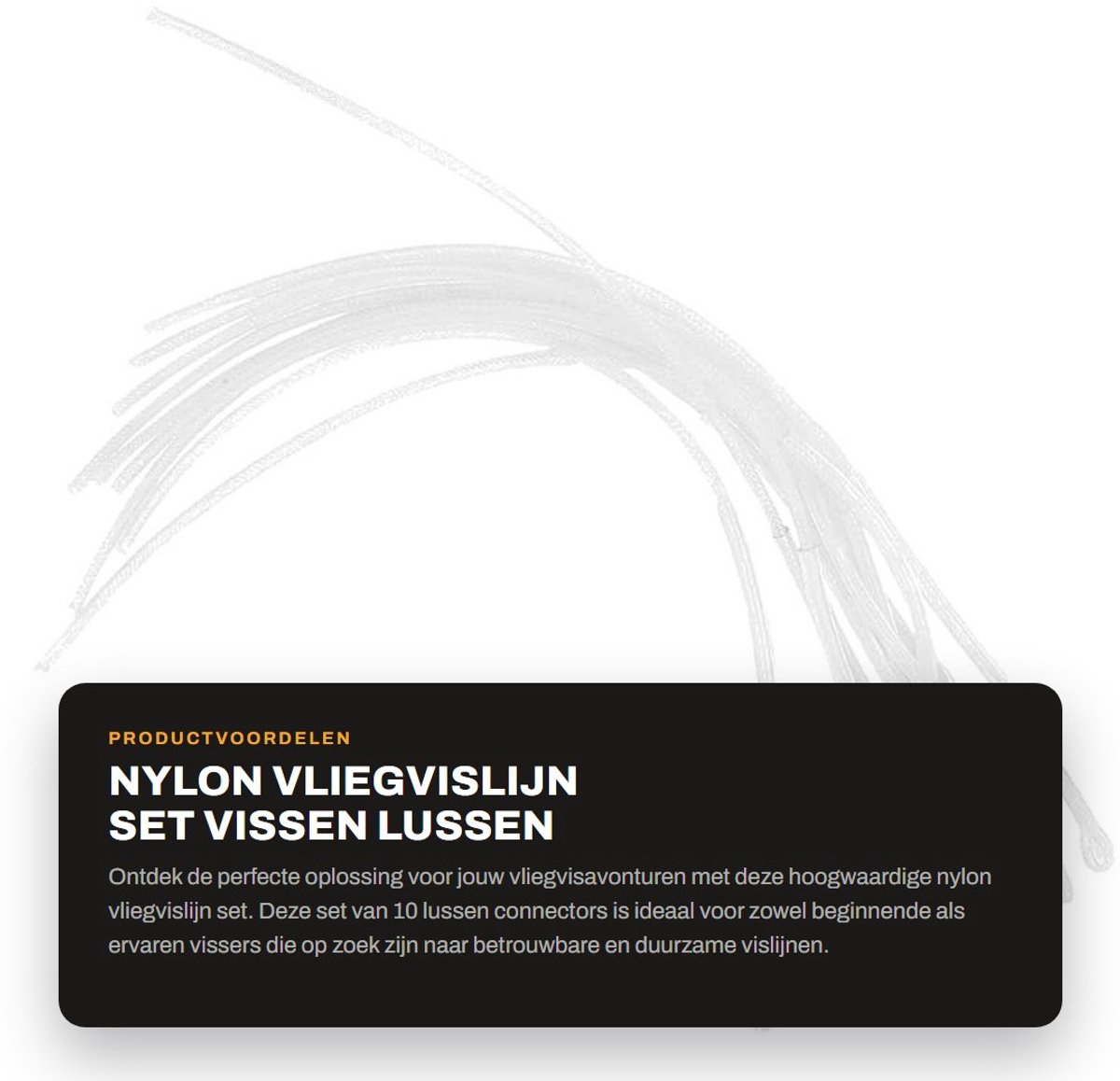 Dailygoods- Vislijn 30lbs/50lbs - Vliegvislijn - Visdraad - Connector - Loop Set - Hoogwaardige kwaliteit