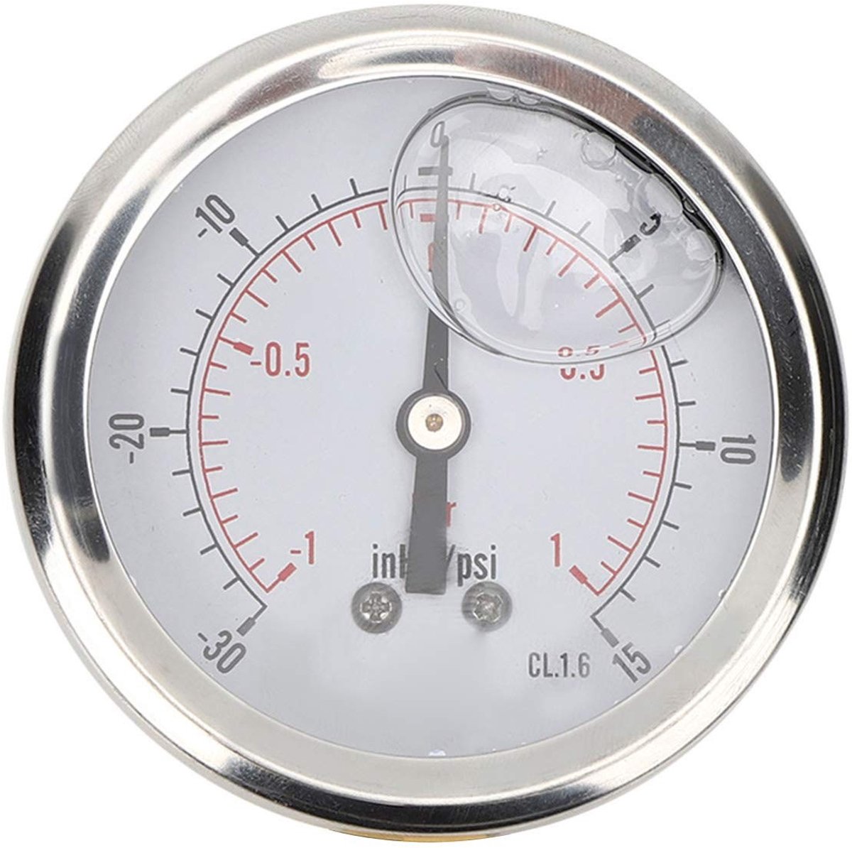 Dailygoods- Drukmanometer 68 mm - Oliegevuld - Roestvrijstalen Behuizing - IP65 Bescherming - Geschikt voor Water/Olie/Lucht/Aardgas - Hoge Betrouwbaarheid - Manometer