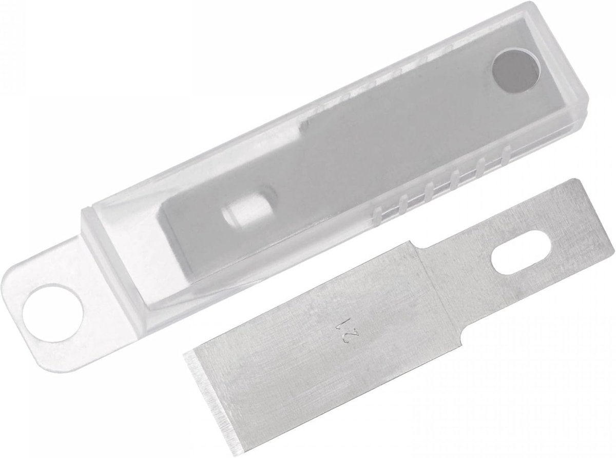 Thijox - Handgemaakt Hobby Mes 43,5 x 11,6 mm - 10 Stuks Hoge Snelheid Staal - Ideaal voor Plakboeken, Stoffen en Sjablonen - Compacte Opbergetui