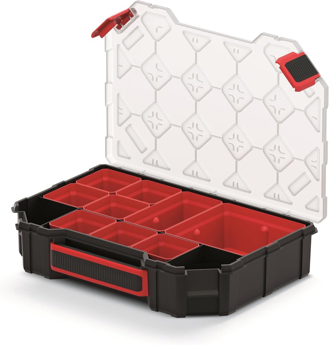 Thijox - Assortimentsdoos 284x195x60 mm - Sorteerdoos met 9 Uitneembare Binnenboxen - Stabiele Gereedschapskist voor Kleine Onderdelen en Accessoires