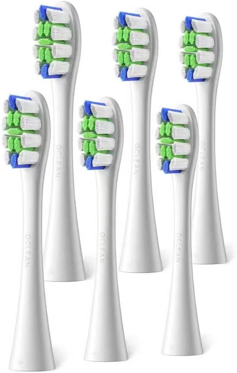 Thijox - Oclean Tandenborstel Opzetborstel Vervangingsset - 6 Stuks - Geschikt voor Elektrische Tandenborstels - FDA-Goedgekeurd - Wit - Optimale Mond
