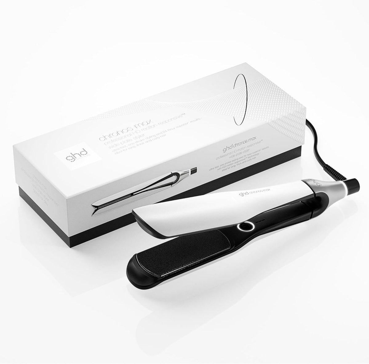 Thijox - Professionele Stijltang met Bredere Platen - GHD Chronos Max - 85% Bredere Stylingplaten - Snelle Haarstylingsoplossing voor Lang, Dik en Kru