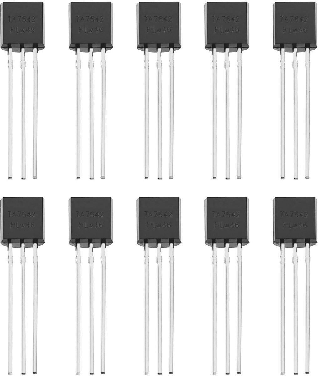 Inovra- AM Radio Chip 10 Stuks - TA7642 - TO-92 Pakket - Vervangt MK484/ZN414 - Compacte Chip - Betrouwbare Prestaties - Radiochip