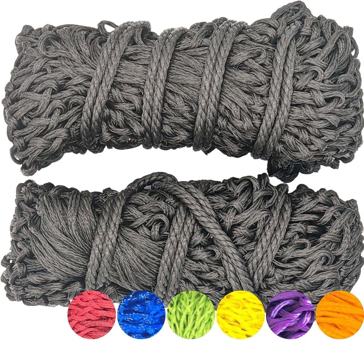 Hooinetten Paarden - Voer Netten - Langzaam Voeren - Extra Sterk Gaas - 2 Stuks 40 Inch - Zwart