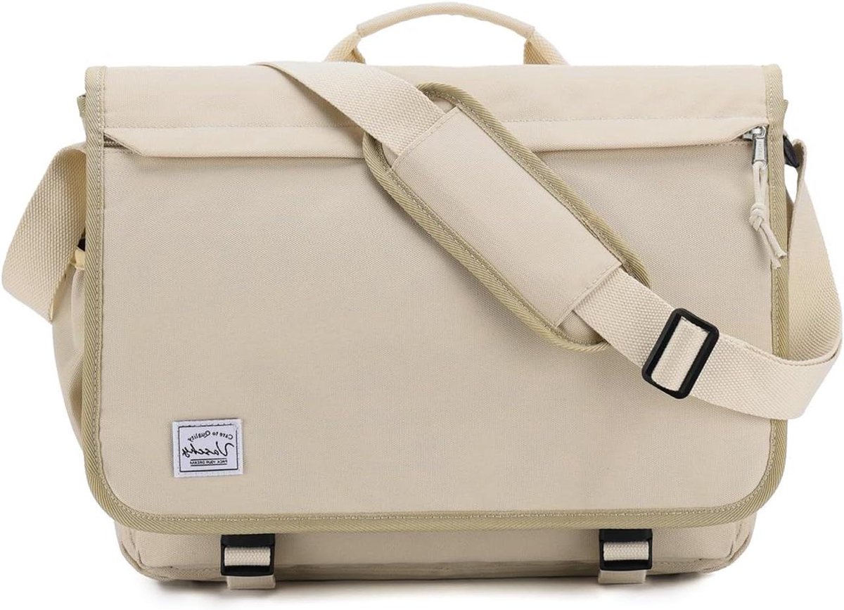 Schoudertas - Laptoptas dames - Zakelijk reizen - Waterafstotend materiaal - 15.6 inch laptop - Wit