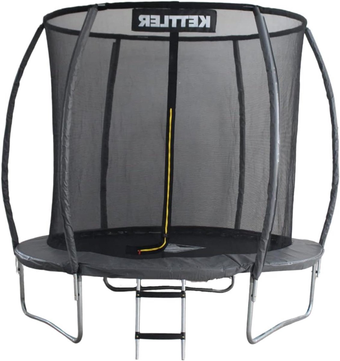 Outdoor Trampoline - Springkussen Tuin - Buiten Spelen - Veiligheidsnet Inbegrepen - 244 cm - Grijs