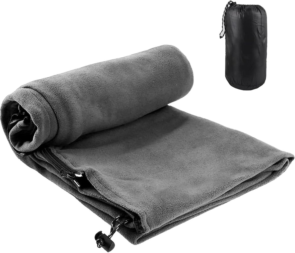 Thijox - Ultralichte Draagbare Huttenslaapzak, Zomerslaapzak van Polar Fleece voor Kamperen, Wandelen, en Lunchpauzes in de Open Lucht, Machinewasbaar