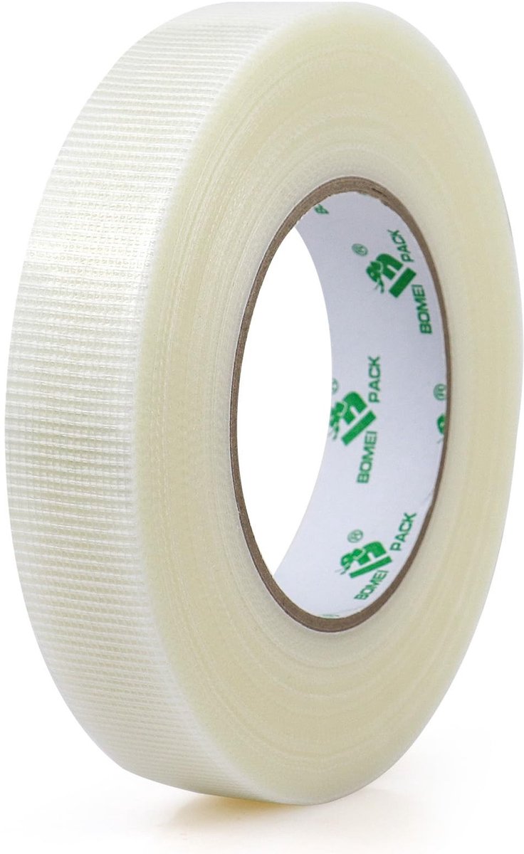 Dailygoods - BOMEI PACK Pantsertape, 50 m x 25 mm, transparant, waterbestendig, extreme pantserband, handscheurbaar, Gaffa tape, ducttape