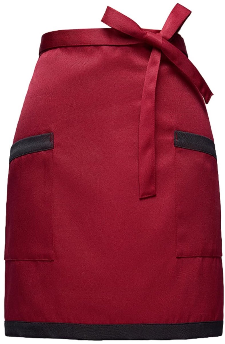 Dailygoods - Vita Schort met 2 Zakken voor Vrouwen en Mannen Kelnerschort, Kookschort, Koksschort, Korte Halve Schorten voor Thuis Bar, Bistro, Café, Restaurant