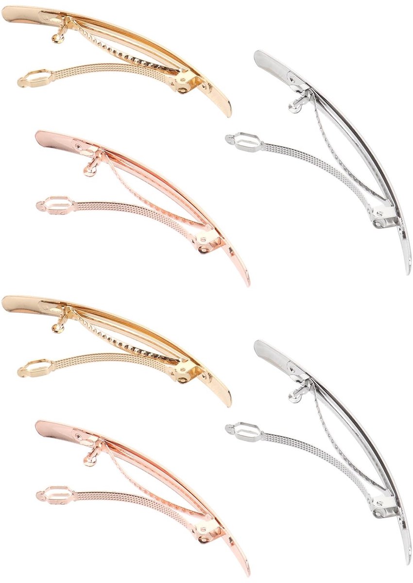 Dailygoods- Haarspelden 6 Stuks - Franse Haarspelden - Metalen Haaraccessoires - Bruiloft/Bal - Fijn/Dik Haar - Duurzaam Ontwerp - Haaraccessoire