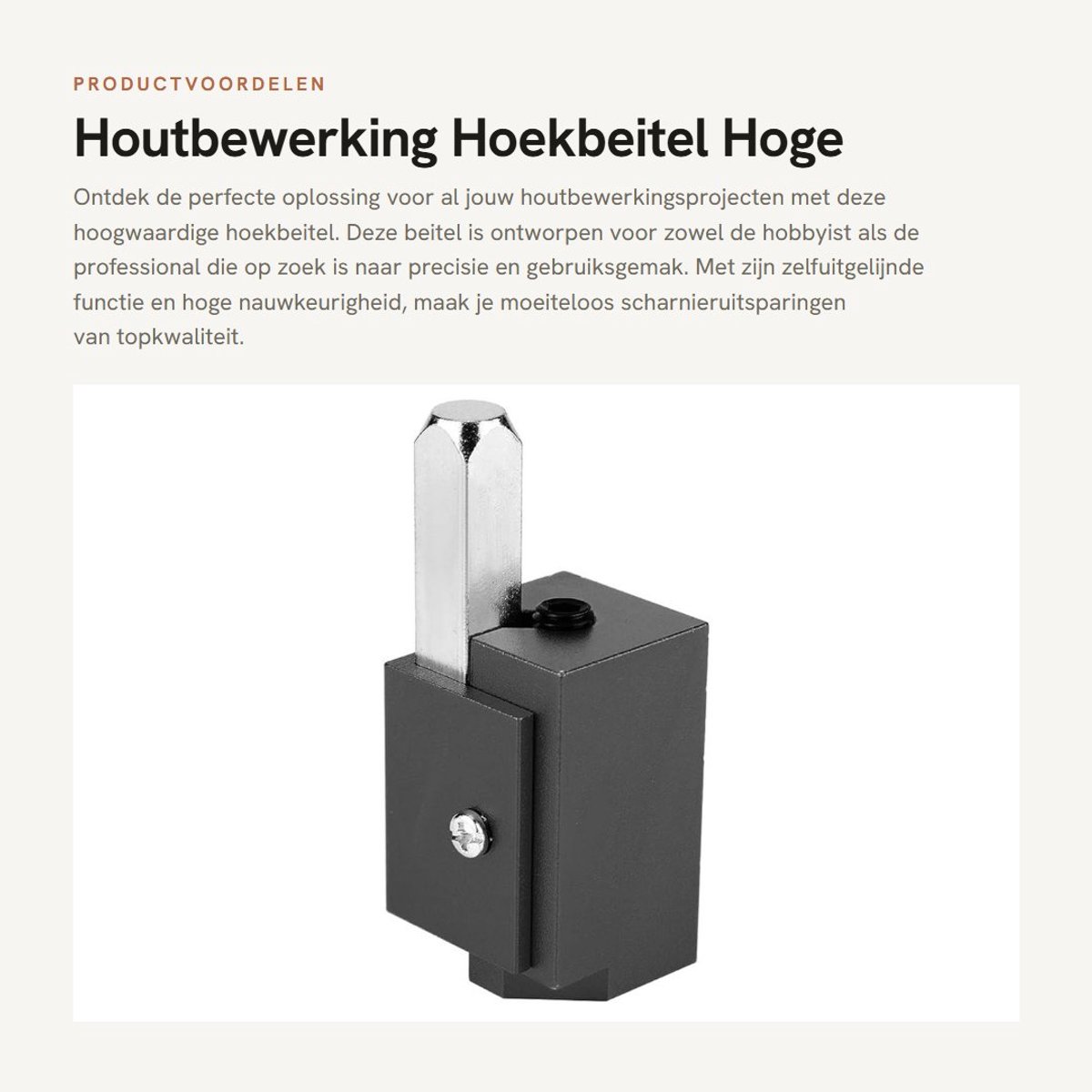 Dailygoods- Hoekbeitel Hoge Nauwkeurigheid - Zelfuitgelijnd - Duurzaam - Geschikt voor Scharnieruitsparingen - Inbussleutel - 100% Gloednieuw - Beitel