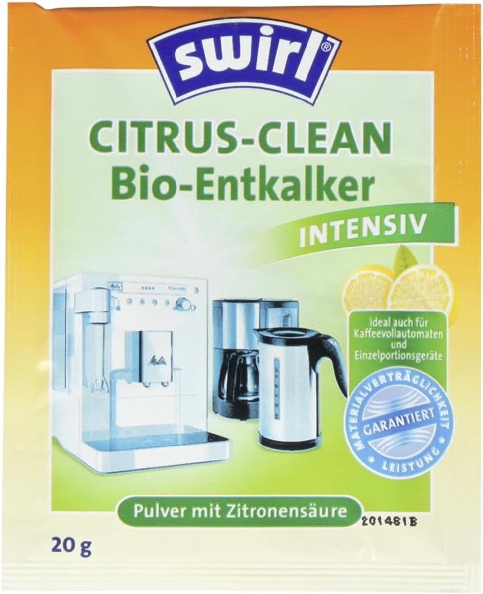 SnelShoppen - Swirl Citrus Biologische Ontkalker Intensief, 2 Stuks van 40 g - Krachtige en Milieu-vriendelijke Ontkalking voor Keuken en Badkamer