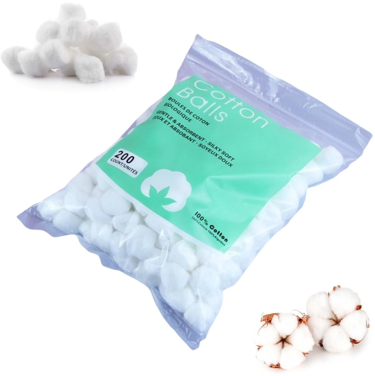 Dailygoods- Wattenpads 200 Stuks - Biologisch Afbreekbaar - Zacht - Rond - Hydrofiel - Voor Make-up en Thuisgebruik - Wattenschijfjes