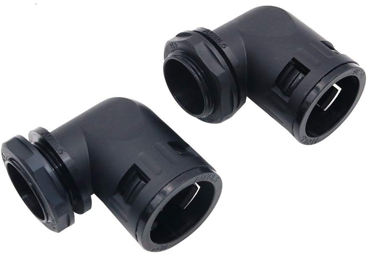 Dailygoods- Golfbuis Connector 90 Graden - 10 Stks - Gegolfde Buis Klemmen - Slang Aansluitingen - Sterke Rekbestendigheid - Eenvoudig te Installeren - Buisconnector