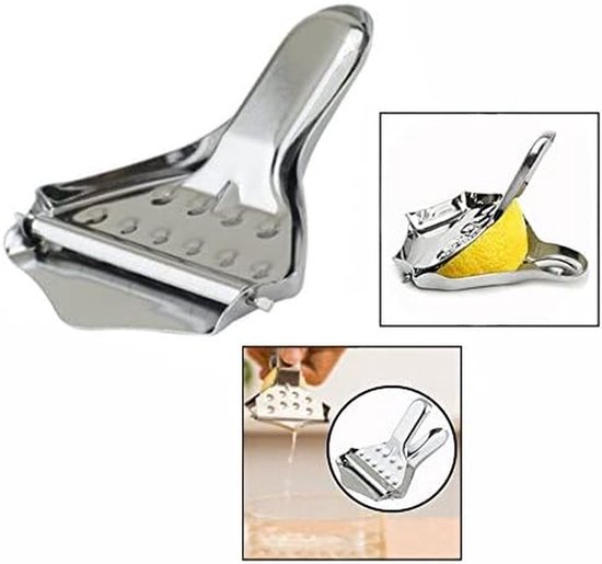 Handmatige Citruspers - Vruchtenpers Set - Sap Maken - Roestvrij Staal - 4 Stuks - Zilverkleurig — afbeelding 5