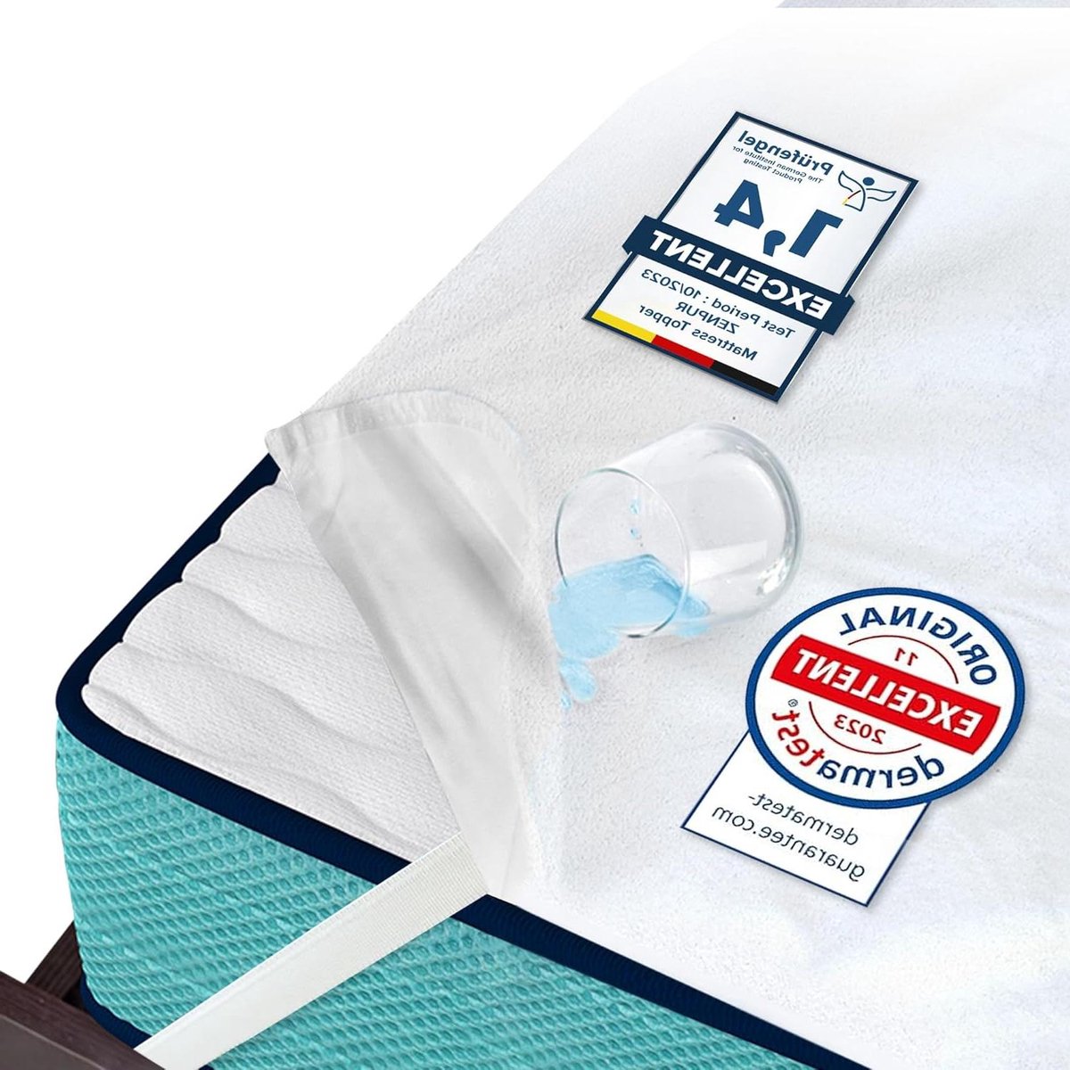 Matrasbeschermer - Onderlegger - Hygiënisch slapen - Waterdicht en ademend - 160 x 200 cm - Wit