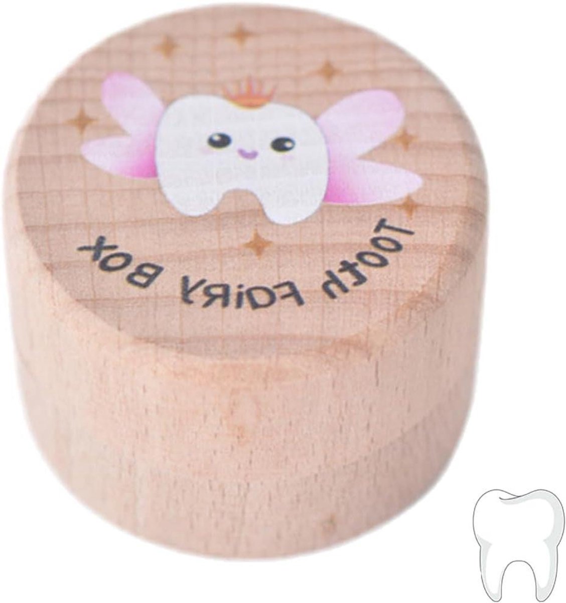 Opbergdoos Melktanden - Houten Tandenbewaarder - Herinneringen Bewaren - Duurzaam Hout - 5x5 cm - Niet Gespecificeerd