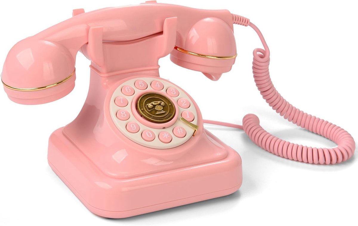Thijox - RetroVox Audio Gastenboek Bruiloft - Vintage Telefoon - Nostalgische Voicemail - Rose Cherry - Uniek Aandenken voor Feesten en Evenementen