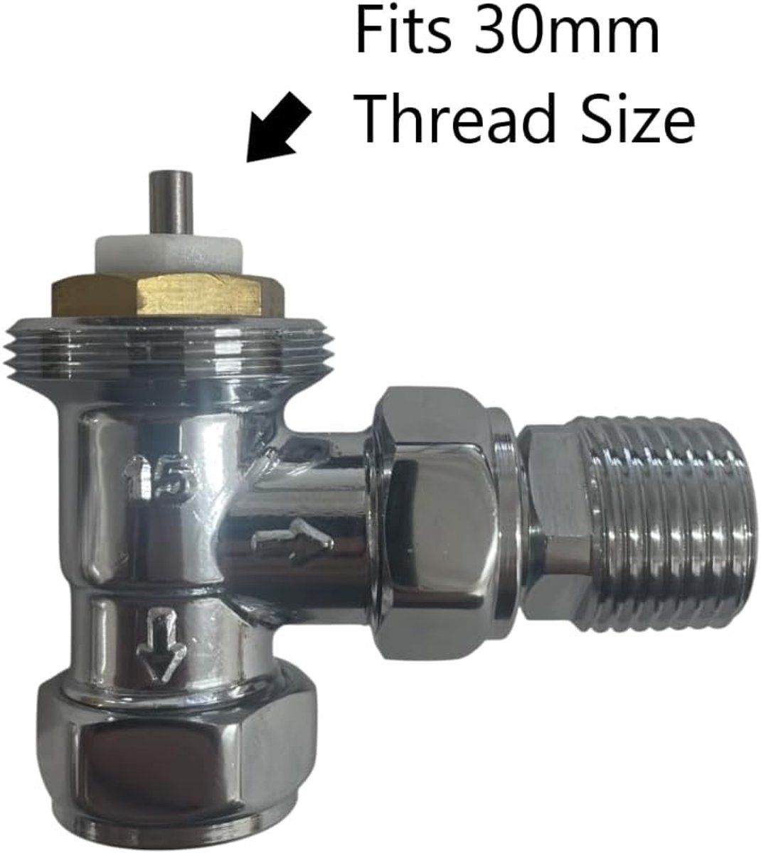 Thijox - Chrome Radiator Thermostatische TRV Klepkop M30 x 1.5 - Universeel, Duurzaam, Radiatorknop voor Huishoudelijk en Commercieel Gebruik