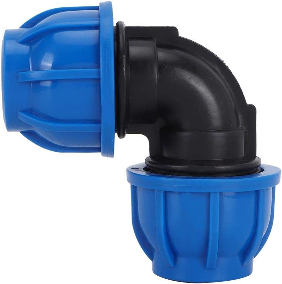 Hose bocht adapter 4 stuks PE kunststof 32mm naar 32mm voor water slangen en montagemateriaal