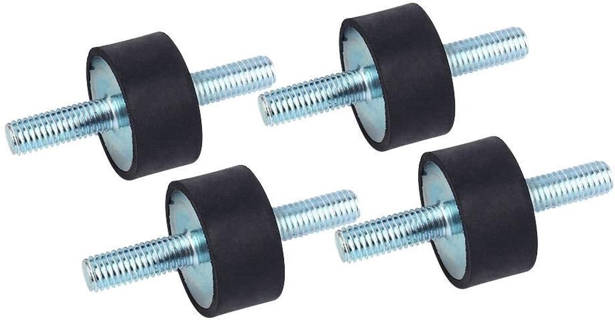Dailygoods- Schokdemper Rubberen 30x20mm - Trillingsdempers - Dempingselement - Geluidsbeheersing - Voor Luchtcompressoren - Bescherming tegen Trillingen - Trillingsdemper
