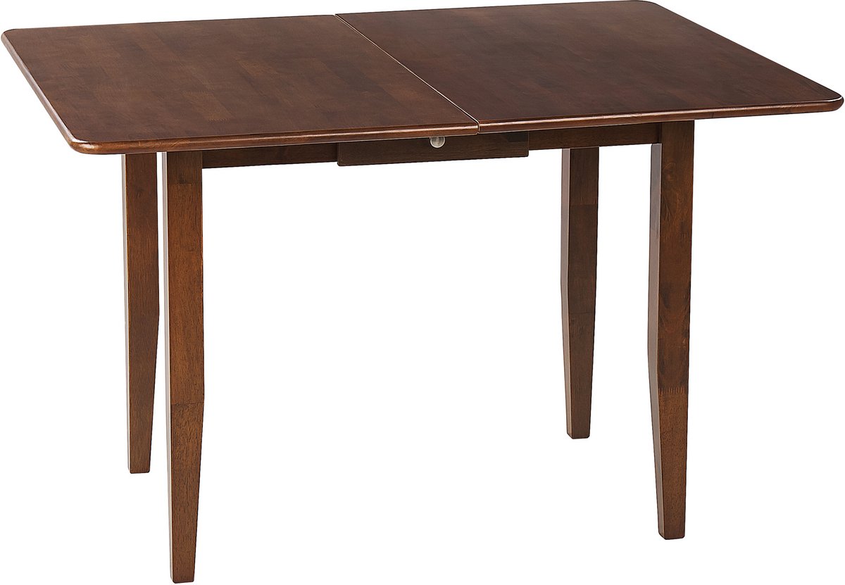 Beliani MASELA - Uitschuifbare eettafel - Donkerbruin - Rubberhout