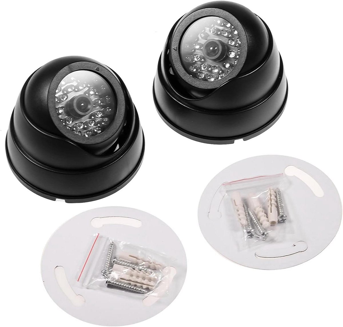 Nep Beveiligingscamera - Schijn Camera - Afschrikken Indringers - Knipperend LED - 16cm x 8cm - Zwart