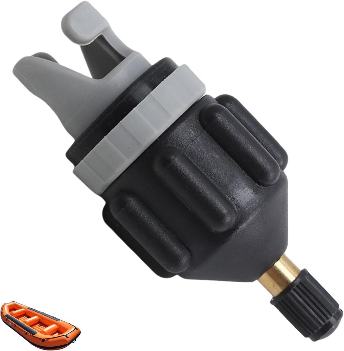 Pomp Adapter - Kajak Ventiel - Watersport Accessoires - Lichtgewicht en Draagbaar - 8.2 cm - Zwart