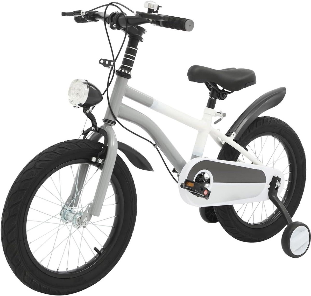 Kinderfiets - Loopfiets - Leren Fietsen - Verstelbaar Zadel Stuur - 16 Inch - Grijs