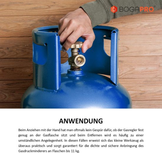 Mini Tool Gasflessen - Gassleutel Propaan - Veilig Aansluiten Gas - Glasvezelversterkt Polyamide - 96 x 47 x 08 cm — afbeelding 4