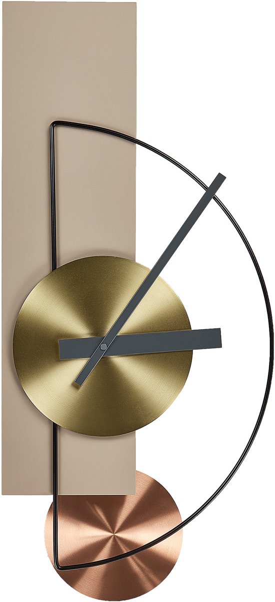 CEVINS - Wandklok - Beige - Staal