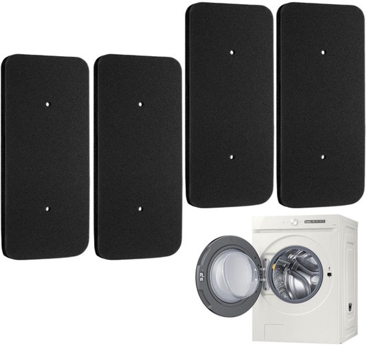 Trommeltype Filters - 4 Stuks - Katoen - 27,5 x 12,5 x 1 cm - Droger Filter - Compatibel met 40006731 - Goede Filtratieprestaties - Drogerfilter