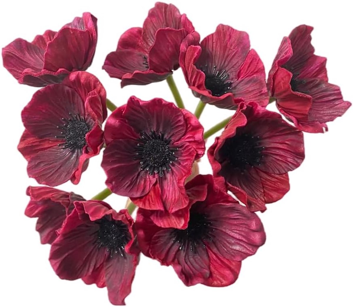 SnelShoppen - 10 Stelen 11 Inch Kunstbloemen Poppy, Non-Fading PU Nepp bloemen voor Keuken Tafel Centerpiece Vaas, Bruiloft Achtergrond Boog Muur (Wij