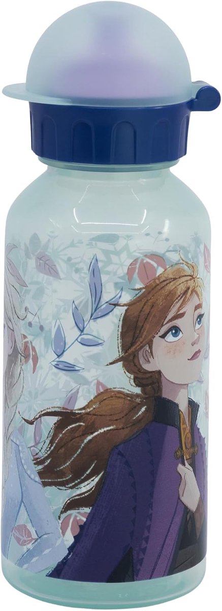 SnelShoppen - Herbruikbare Fles SCHOOL DE 370ml | Iconische Figuren | BPA-vrij | Handig voor Kinderen | Perfect voor School, Uitjes en Thuis