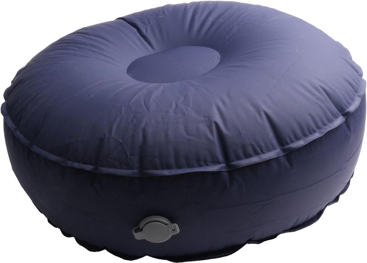 SnelShoppen - Balance Opblaasbaar Yoga Kussen voor Reizen, Fitness en Vrijetijd, Lichtgewicht en Compact Ontwerp (Donkerblauw)