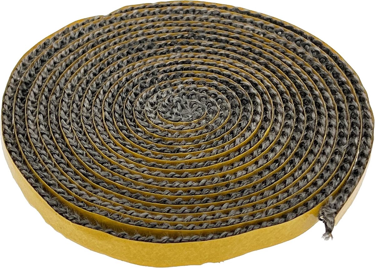SnelShoppen - Oven Seal Cord 2.5 m - Ronde Fireproof Fiberglass Seal - Graphite Grey - Hittebestendig tot 550°C - Ideaal voor Openhaard en Oven