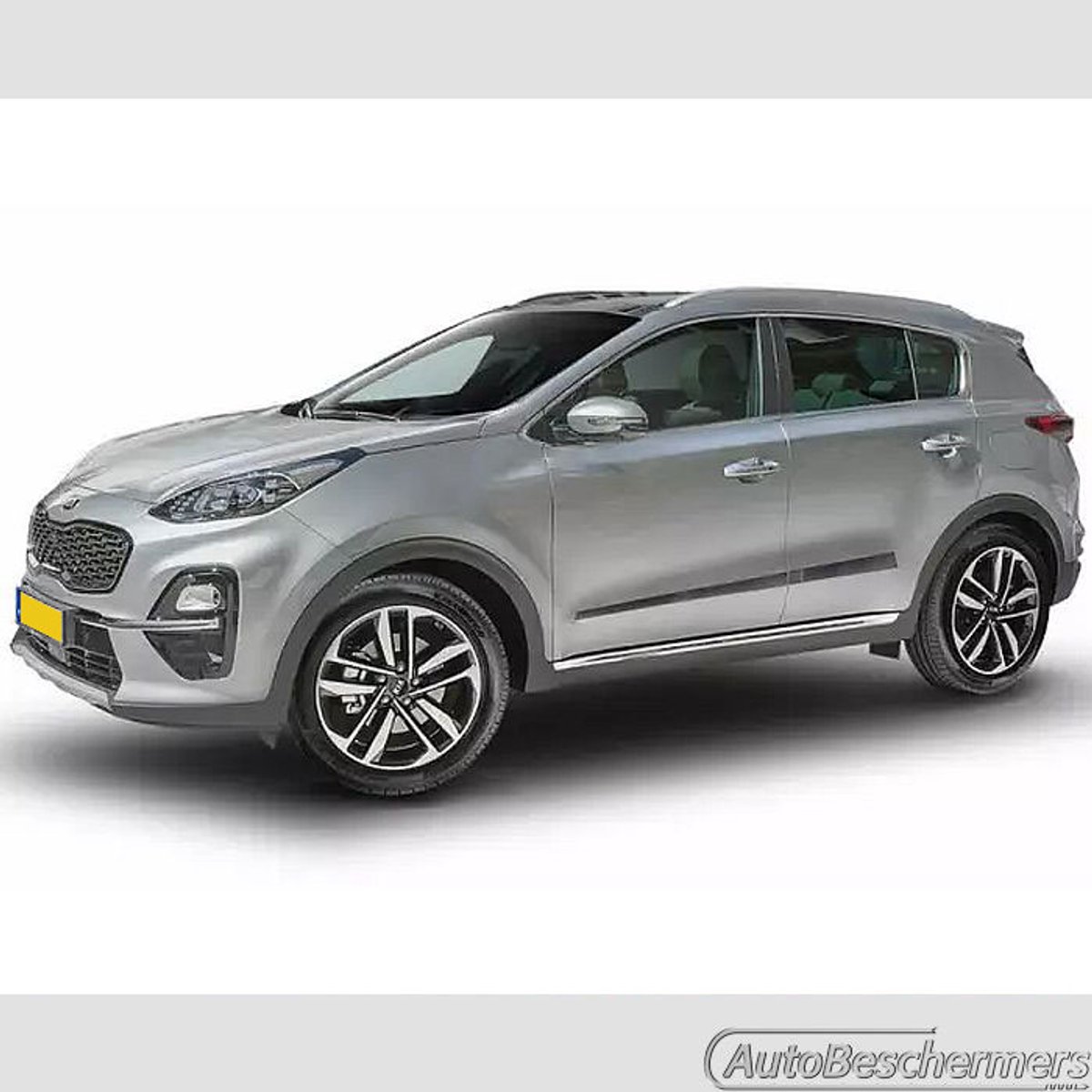 Stootlijsten set zwart voor Kia Sportage 01.2016-12.2021. De stootstrips zijn zelfklevend. Set a 4 stuks (#0055)