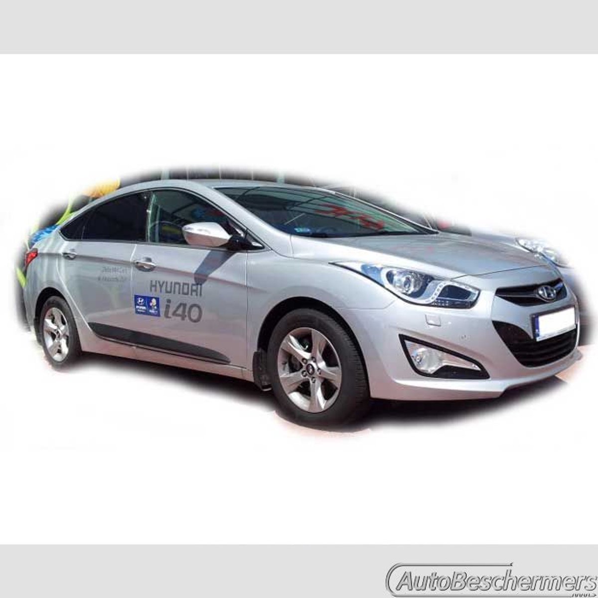 Stootlijsten set zwart voor Hyundai i40 Sedan 04.2012-. De stootstrips zijn zelfklevend. Set a 4 stuks (#0039)