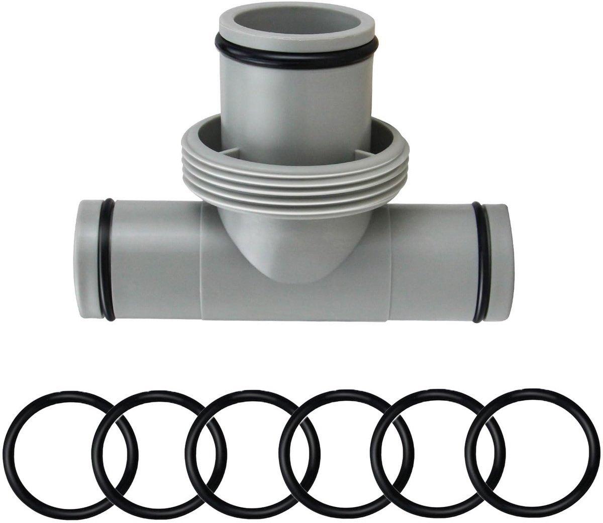 Dailygoods- Zwembadadapter T-stuk verlenging - Zwembadaansluitingsset - 38 mm/32 mm - Lekvrije aansluiting - Eenvoudige installatie - Hoogwaardig kunststof - Slangaansluiting