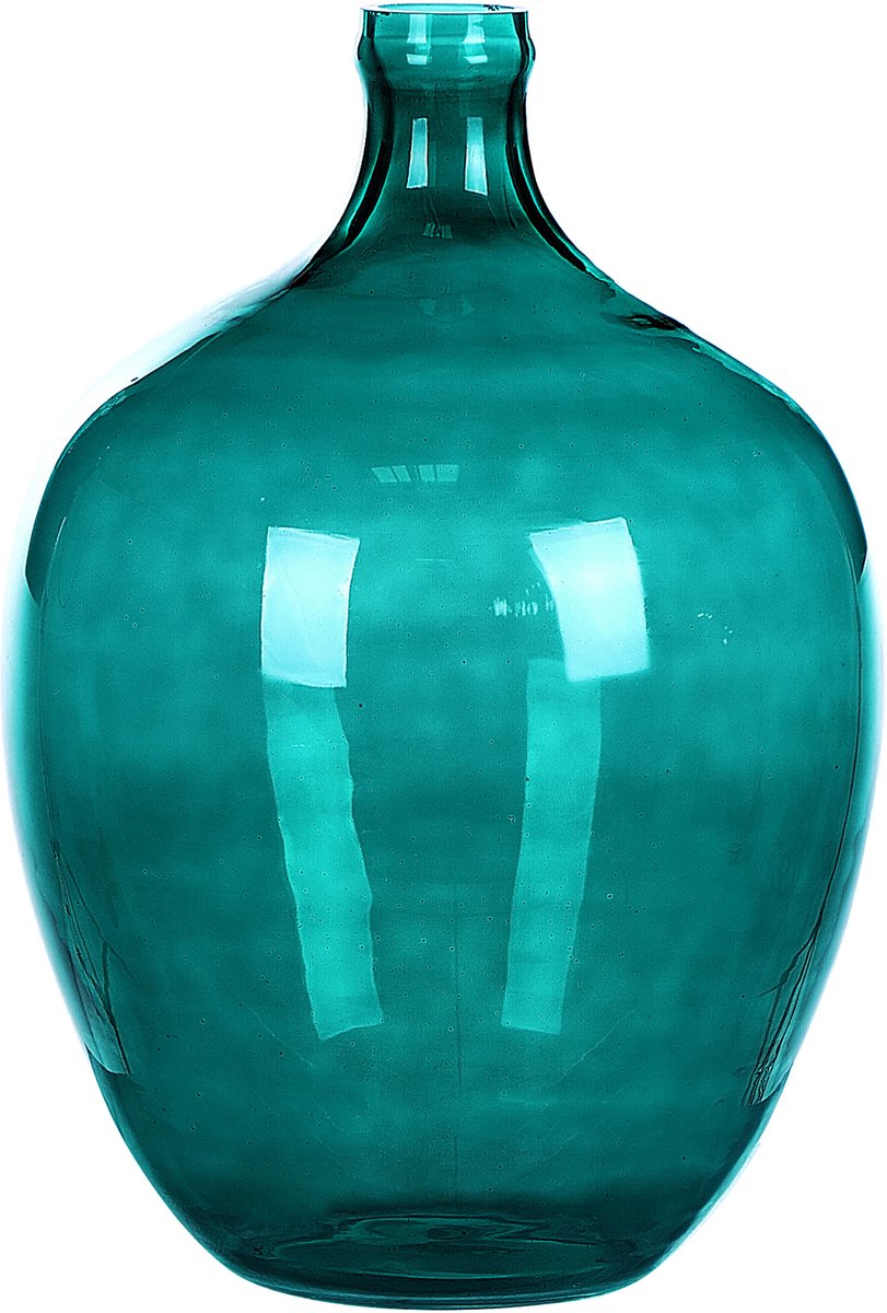 Beliani ROTI - Decoratieve vaas - Turquoise - 39 cm - Glas Blauw