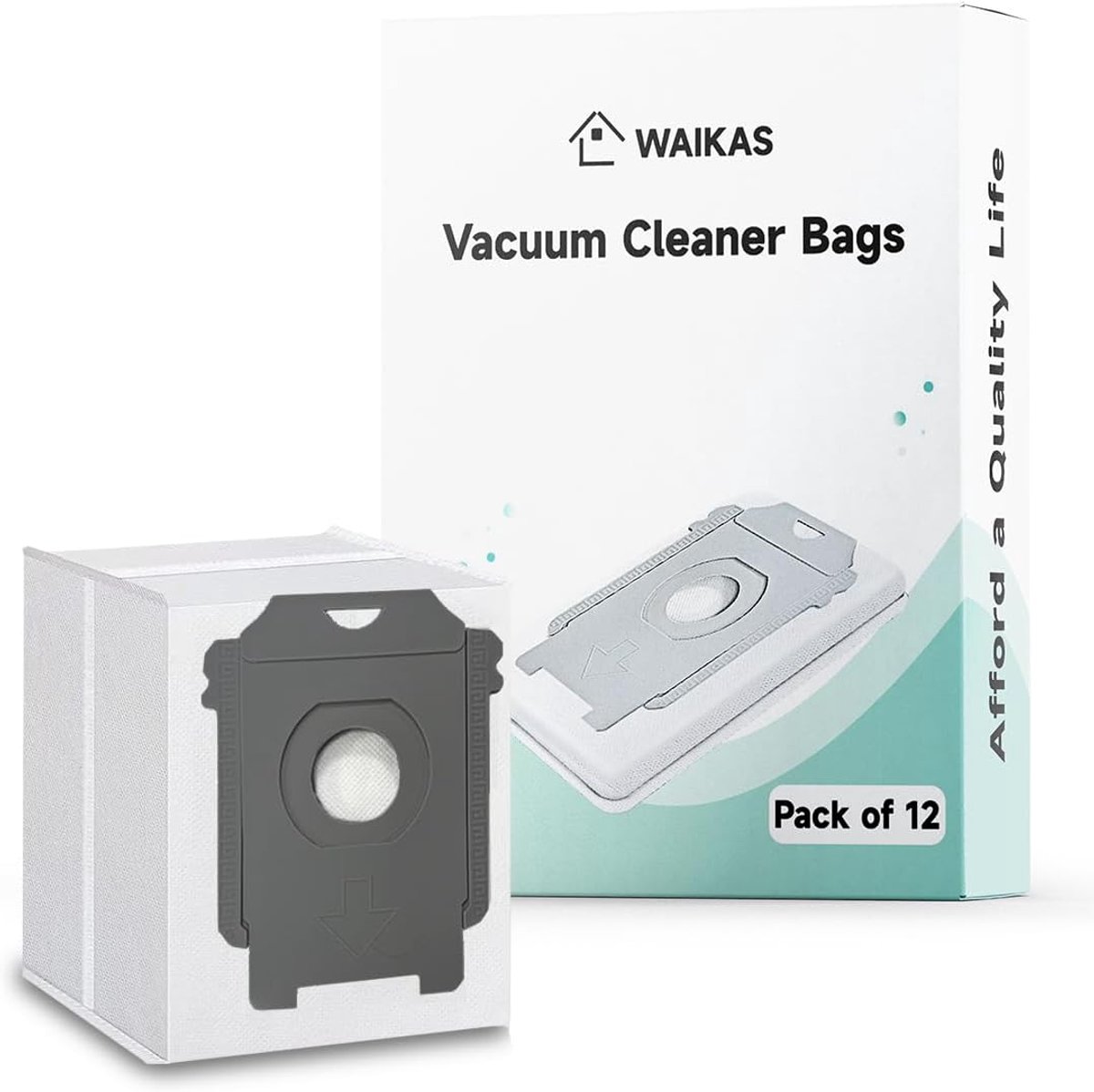 SnelShoppen - 12 Stuks Vacuüm Cleaner Zak voor iRobot Roomba i7 i3 i4 i6 i8 S9 J Series - Hoge Capaciteit, Perfecte Pasvorm, Uitstekende Filtratie, Ve