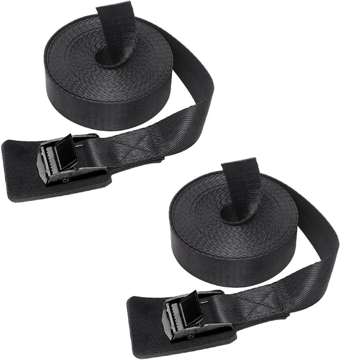 SnelShoppen - Pack van 2 Lashing Straps voor Auto, Fixa Strap, Klembevestiging, Nylon Lashing Belt, Dikke Bevestigingsriemen voor Fietsen, Motoren, Ha