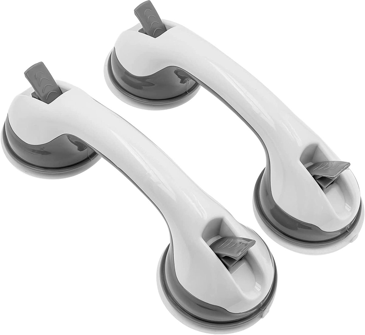 SnelShoppen - 2pcs 30cm Duschraad Suction Cup Handgreep voor Badkuip en Douche - Verstelbare Plastic Badkamer Beugel met Sterke Zuignappen - Antislip