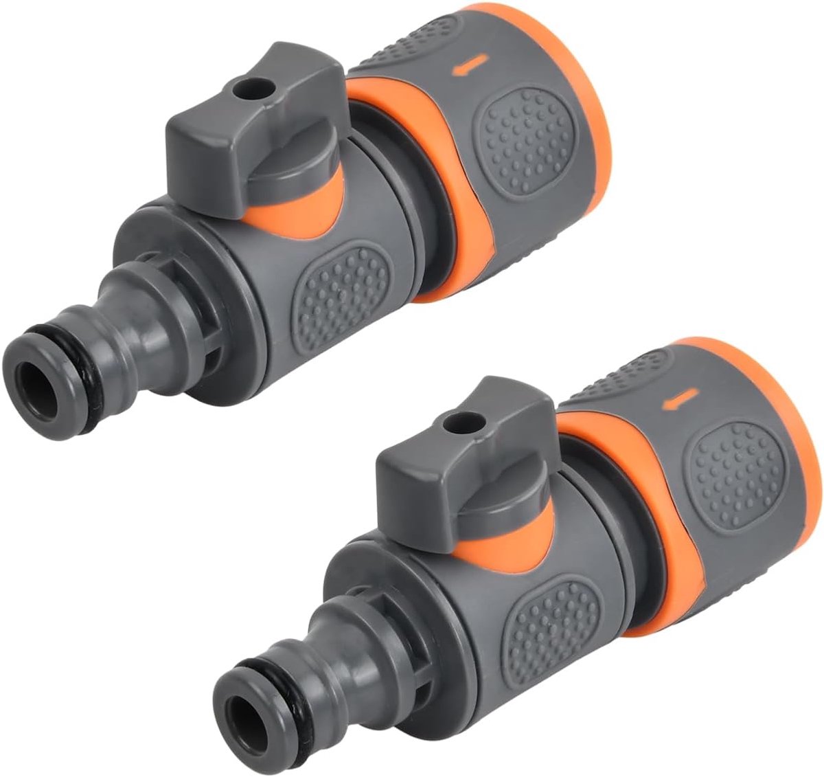 SnelShoppen - Kraandoppen voor Tuinslang - Snelkoppelingen met Aan/Uit-Ventiel - 2 Stuks - Efficiënte Waterstroomregeling voor Tuin en Buiten