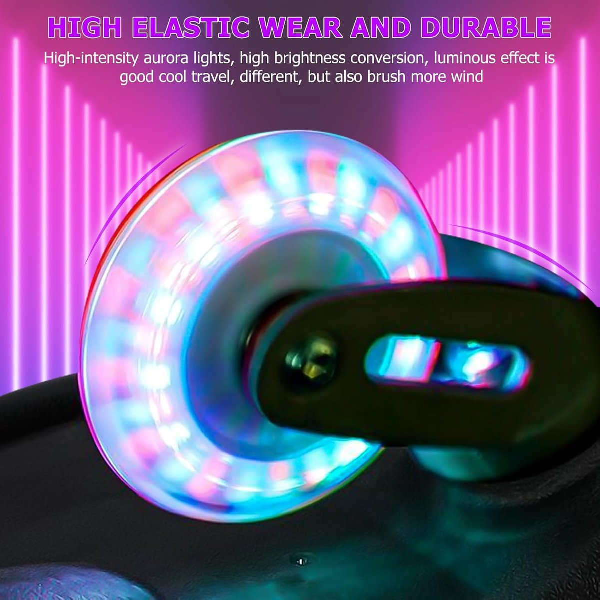 SnelShoppen - 2 Stunt Scooter Wielen 120 mm met Luminescentie en ABEC-9 Lagers - Schokabsorberende Vervangwielen voor Kickscooter - Aluminium en PP Ma