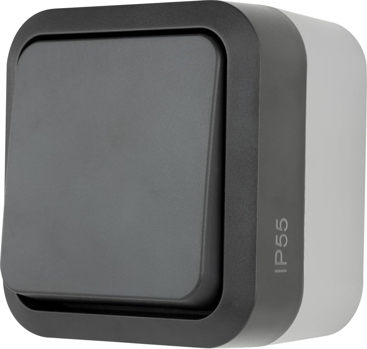 SnelShoppen - REV AquaStorm Lichtschakelaar Wet Room IP55, Geanodiseerd, 230V, 10A, Geschikt voor Vochtige Ruimtes, Garage, Tuin, Werkplaats, Stabiel